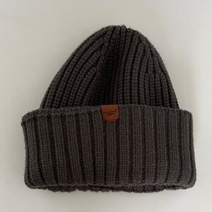 Britt’s Knits Women's Ribbed Fold-Over Beanie Hat - Dark Olive Green